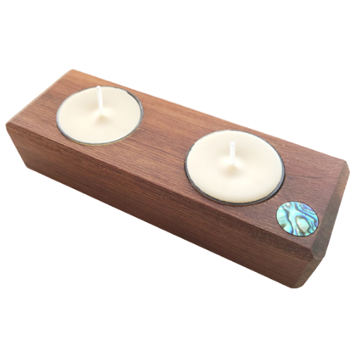 Rimu Candle Holder - Double