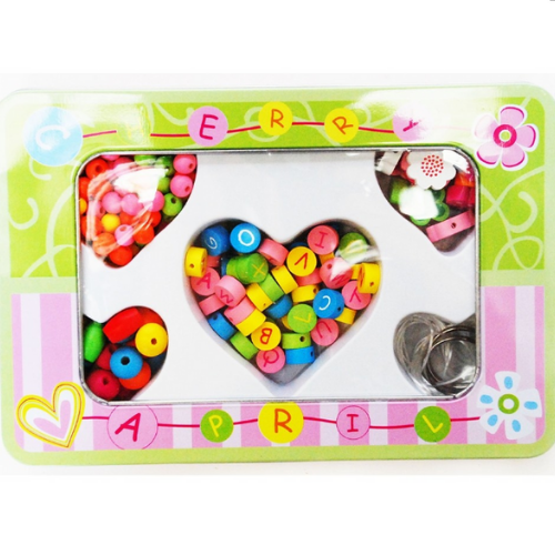 Letter Beads in Tin Box