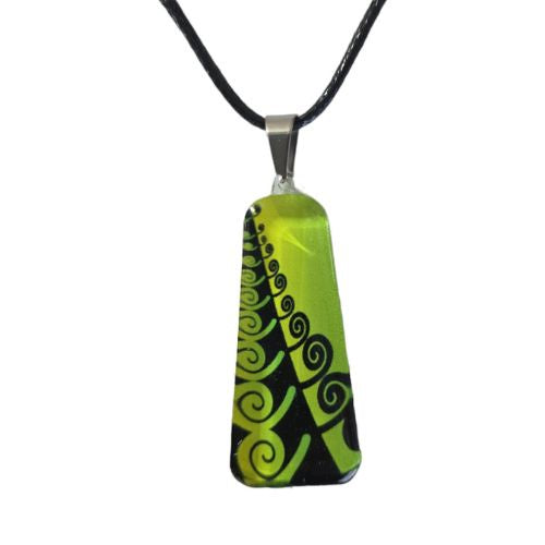 Koru Fern Tapeze Pendant - Green