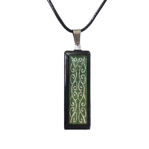 Maori Pattern Pendant - Green