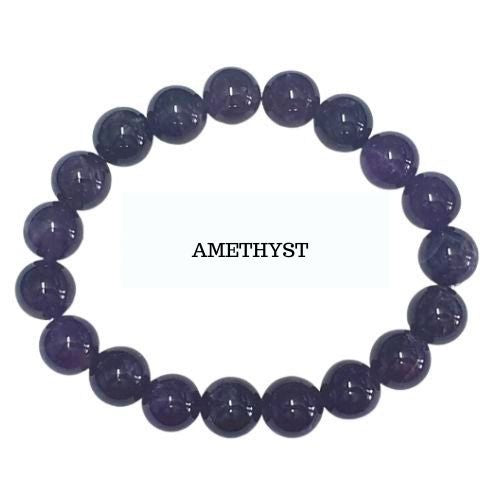Amethyst Gemstone Bead Bracelet