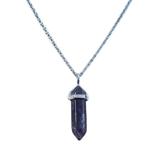 Amethyst Crystal Pendant - 40mm