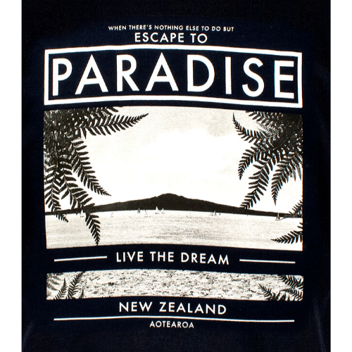 Adults Escape to Paradise Tee - Navy