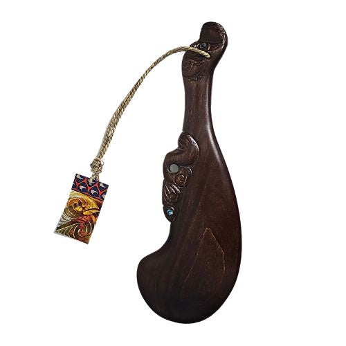 Wooden Carved Wahaika Club - Large