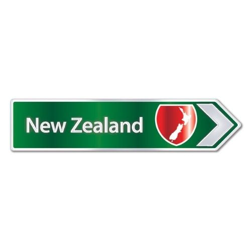 New Zealand Road Sign Foil Magnet