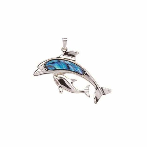Dolphin with Baby Pendant