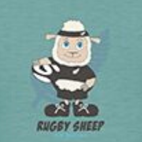 Kids Rugby Sheep Tee - Britney Blue