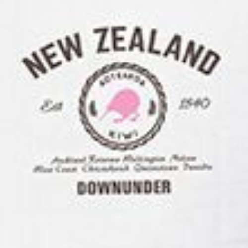 Adults Ladies NZ Kiwi Badge Tee - White