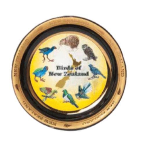Birds & Flowers Ceramic Plate Magnet