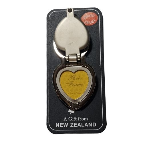 Heart Shaped Locket Kiwi Photo Frame Keyring