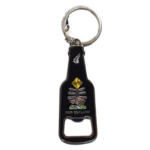 Keyring Bottle Opener Foil New Zealand Roadsigns