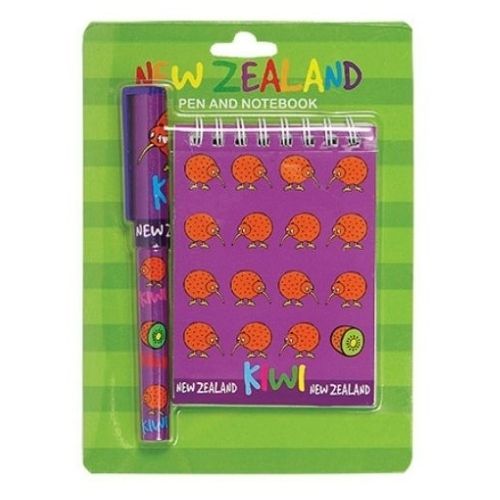Kiwi Notebook & Pen Set Purple
