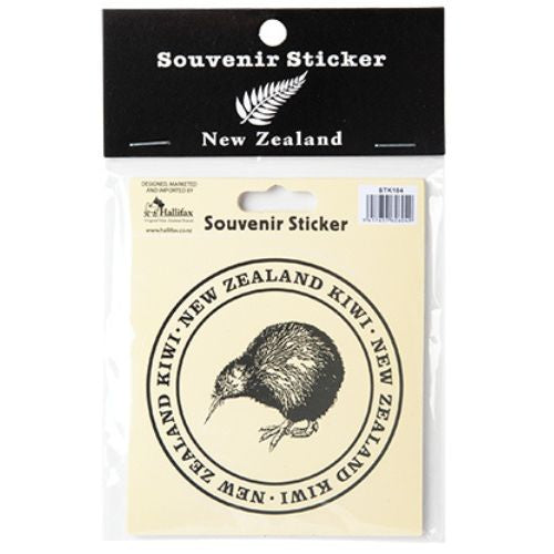 nz kiwi round sticker