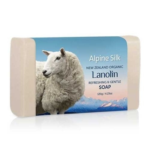 Alpine Silk Organic Lanolin Refreshing & Gentle Soap 120g