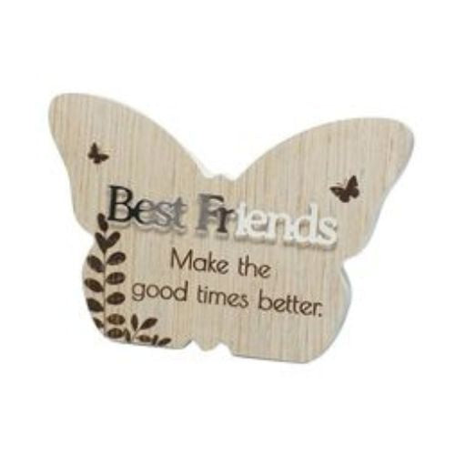 Butterfly Message Plaque - Best Friends