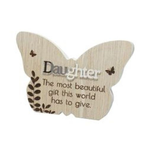 Butterfly Message Plaque - Daughter