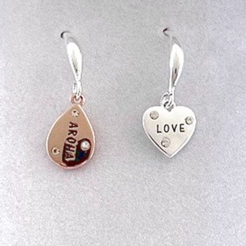 EQ Aroha Love Two Tone Earrings