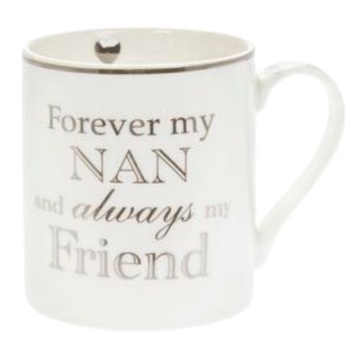Silver Sentiment Mug - Nan