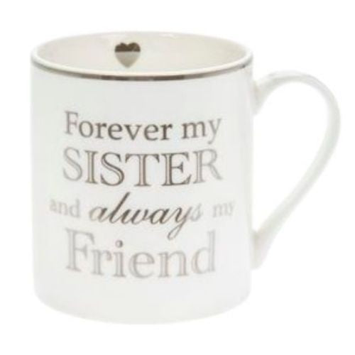 Silver Sentiment Mug - Sister