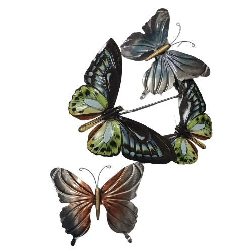 4 Butterfly Paua Look Wall Art