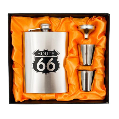 Route 66 Hip Flask Set