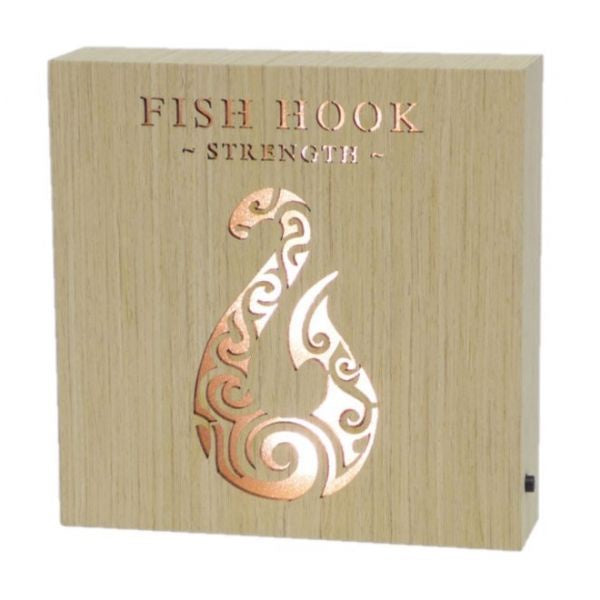 Fish Hook Strength Wooden LED Block