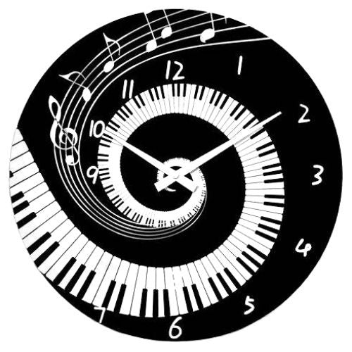 Music Piano Clock - 30cm