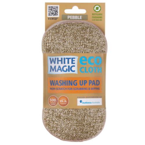 White Magic Eco Cloth Washing Up Pad - Pebble