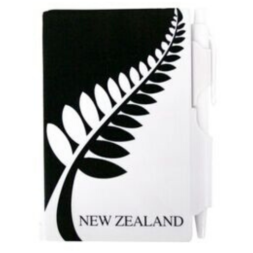 Notebook - Black/White Fern with Pen