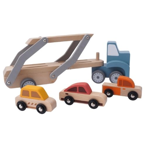 Wooden Car Transporter Playset
