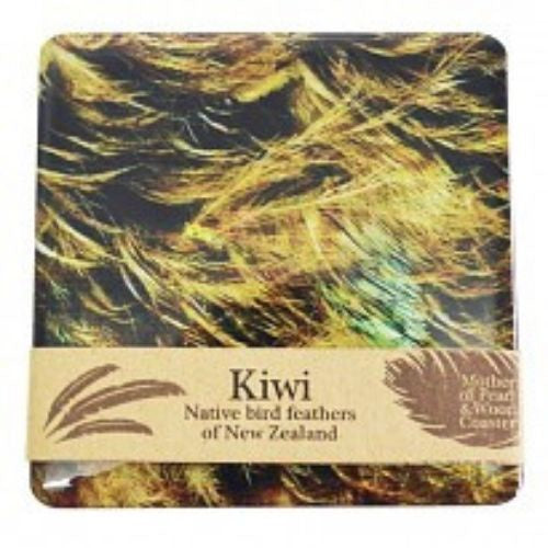 Kiwi Feather Pearl Coaster