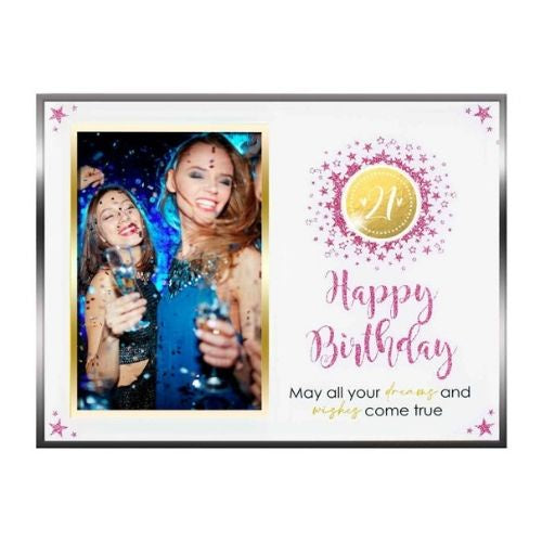 21st Birthday Glitter Photo Frame