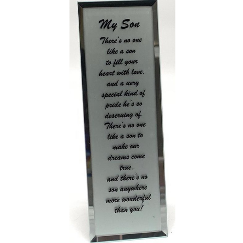 My Son Glass Plaque