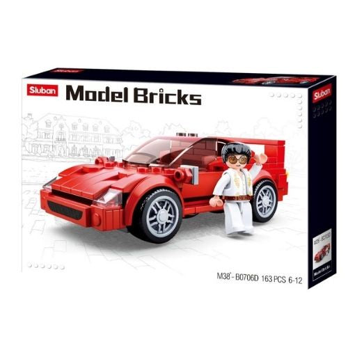 Sluban Model Bricks Red Sports Car