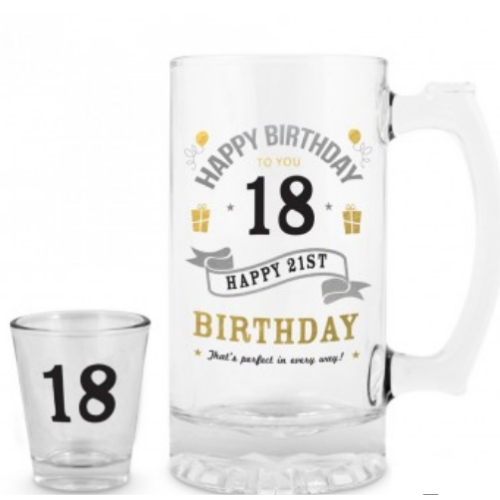 Beer Stein - Shot & Stein Set - 18th