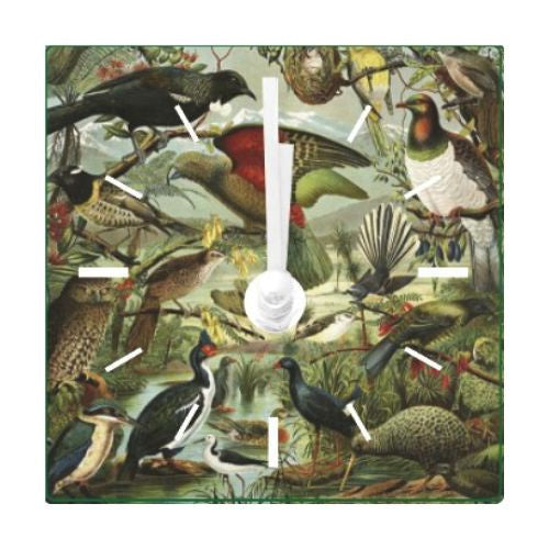 Native Birds of NZ Magnetic Clock