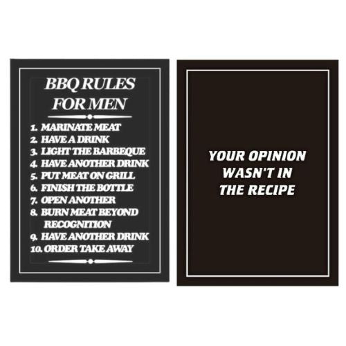 BBQ Rules/Your Opinion Tea Towel Twin Pack