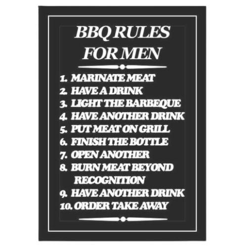 BBQ Rules/Menu Choices Tea Towel Twin Pack