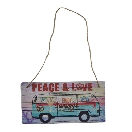Peace & Love Rectangle Plaque