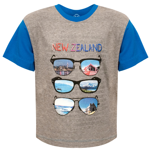 Kids Sunglasses NZ Tee - Azure
