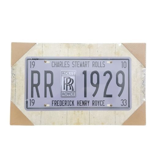 Licence Plate Plaque - Rolls Royce