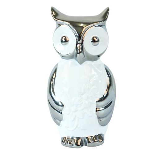 Owl - Silver & White - 2 Wings