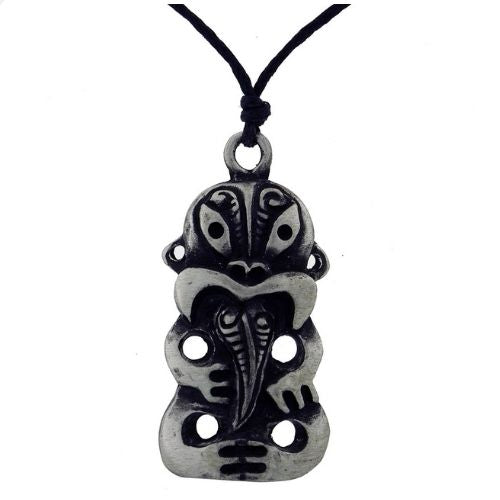 Tiki Long Tongue Pewter Pendant