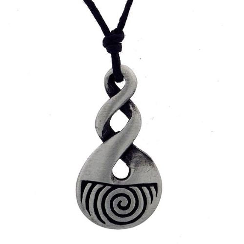Triple Twist Koru Pewter Pendant
