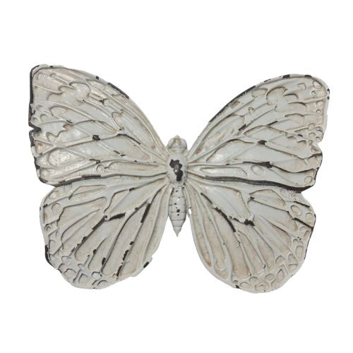 Butterfly Wall Decoration - Antique White -  Large