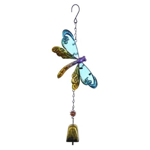Dragonfly Bell Wind Chime Blue