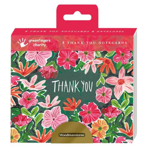 Pink Flower Thank You Notecard 8pk