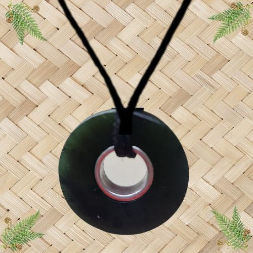 NZ Greenstone Doughnut Shaped Pendant