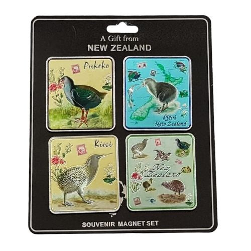 NZ Birds Foil Magnets 4pk