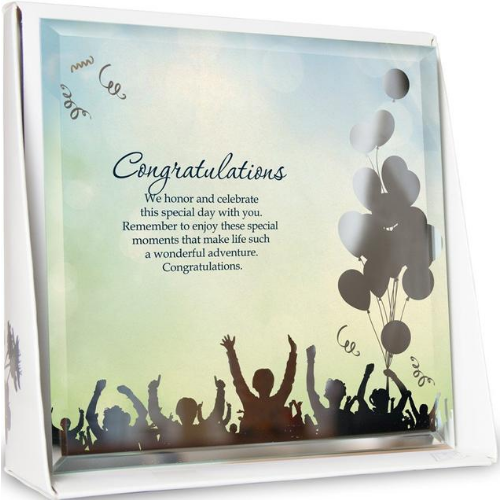 Congratulations Silver Silhouette Plaque